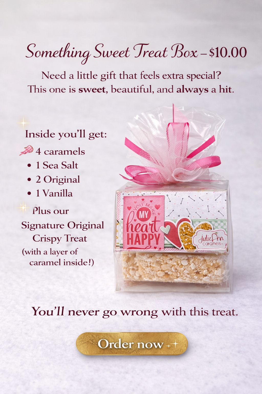 Caramel Crispy Treat and 4 pack caramel Gift Set